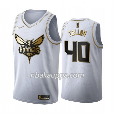 Charlotte Hornets Cody Zeller 40 Nike 2019-2020 Valkoinen Golden Edition Pelipaidat Swingman - Miesten